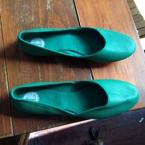 Green Ballet Flats - Handmade